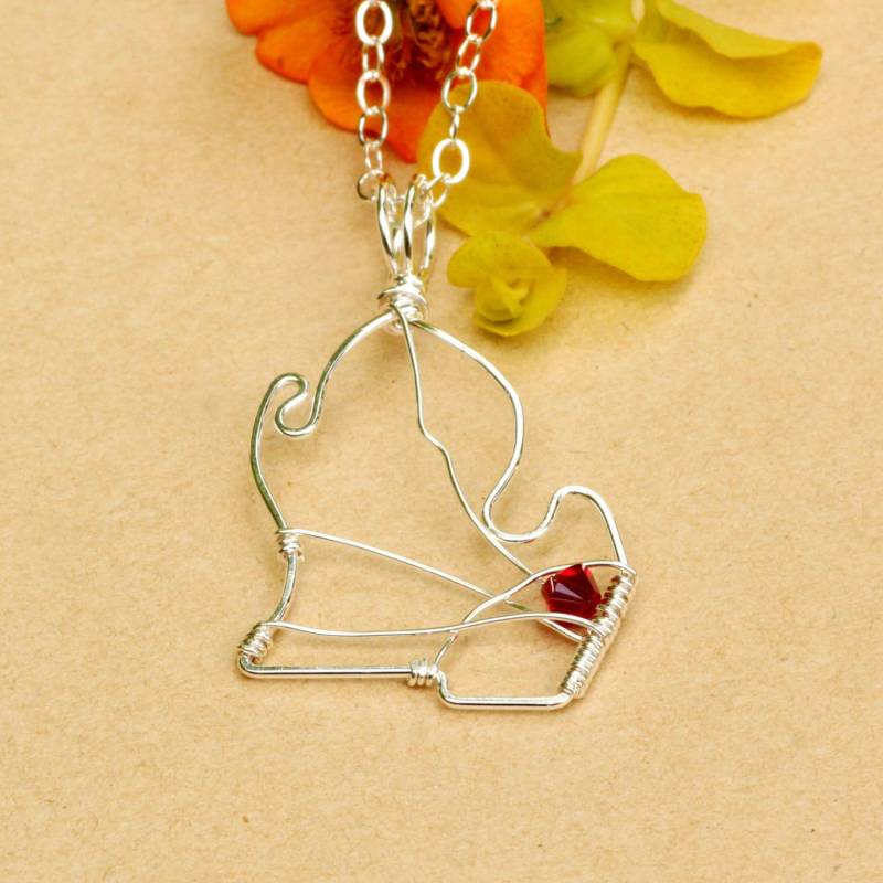 State Of Garmiganga Halskette Sterling Silber Anhänger Mit Kristall von EarthJewelry