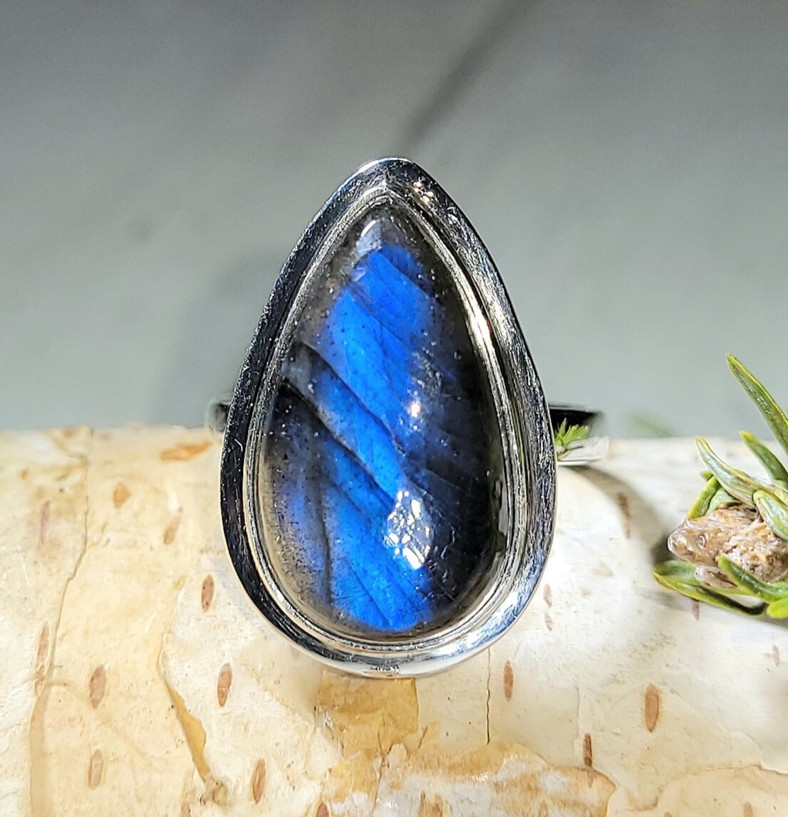 Labradorit Ring, Sterling Silber Ring Größe 5, Handgefertigter Geschenk Für Sie, Am03 von EarthStonzCo