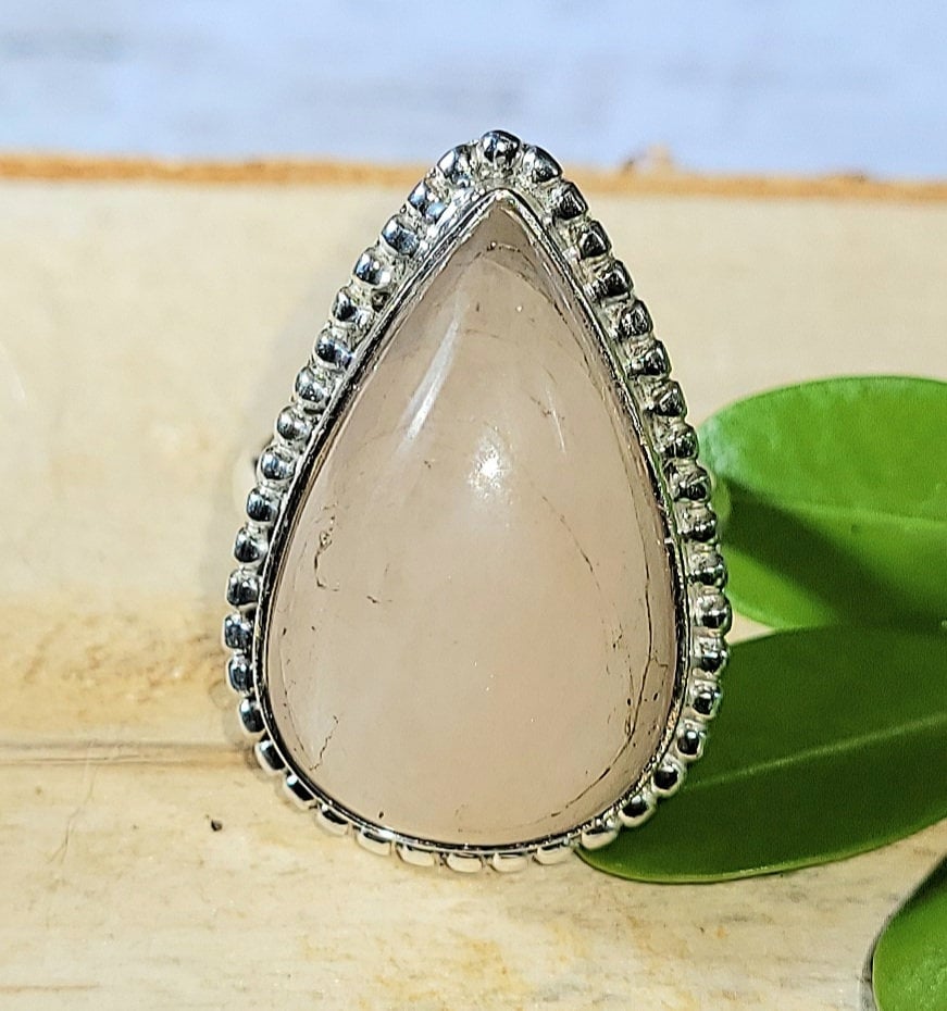 Natürliche Seltene Birne Morganit .925 Sterling Silber Ring Größe 5, 5 Acht Gramm El von EarthStonzCo