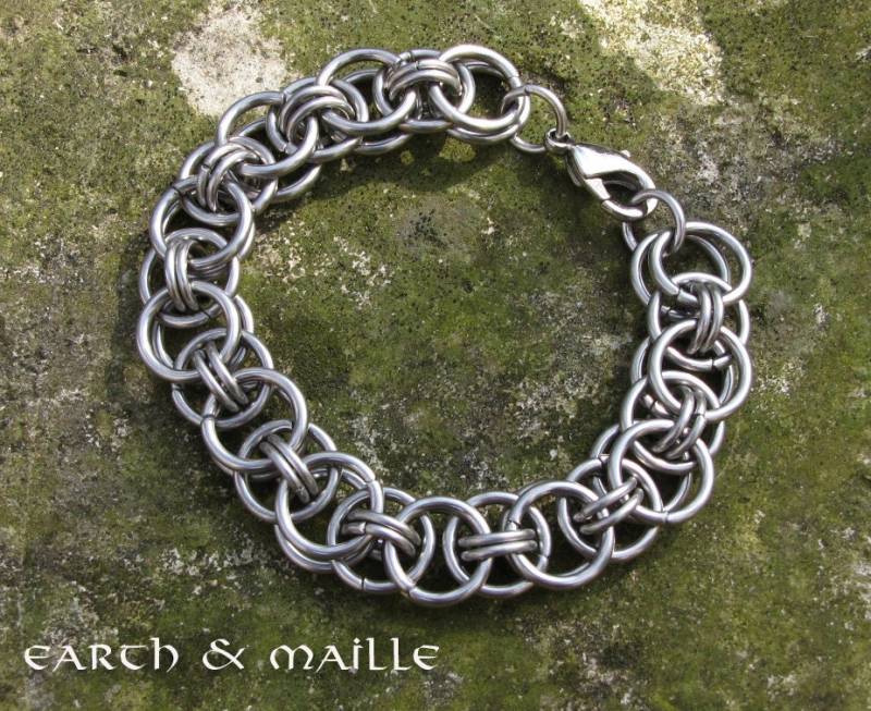 Helm Kette Edelstahl Kettenarmband, Chainmaille Armband, Renaissance Mittelalter Armband Helm Kette Edelstahl Kettenarmband, Chainmaille Armband, Renaissance Mittelalter Armband von EarthandMaille