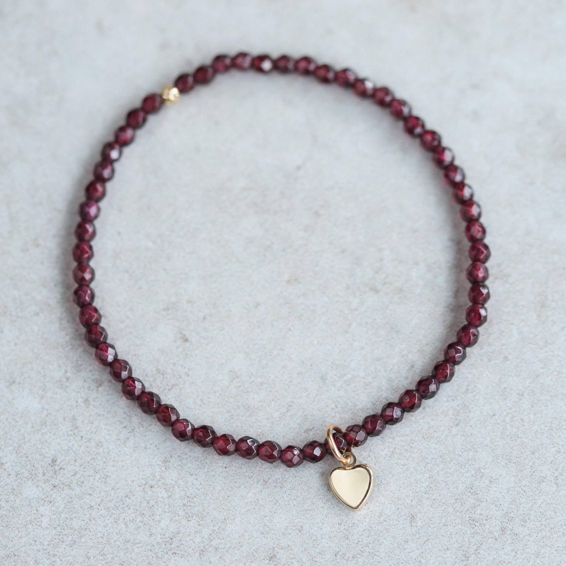 14K Gold Granat Armband, [Ebgm2009] Stacking Echte Armbänder, Armband 3 Mm, Bf von EarthlyAbundanceGems