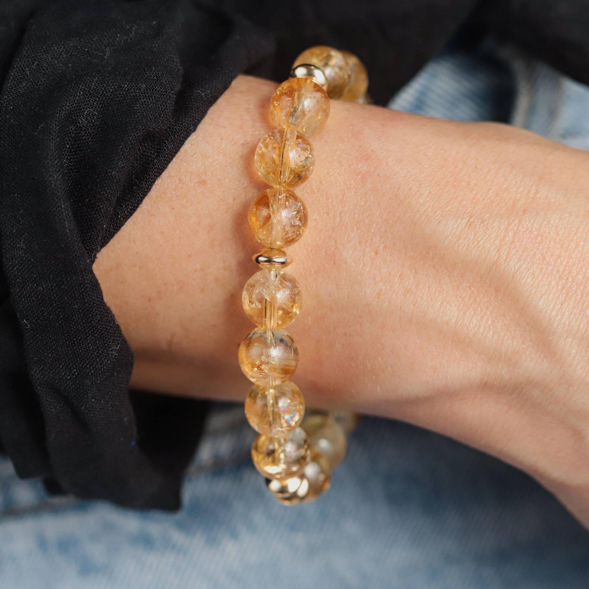 Aaaa+ Citrin Armband, Stretch Armband | [Ebcm1873] Seltener Aaa 10 Mm November Geburtsstein, Handgefertigter Schmuck von EarthlyAbundanceGems