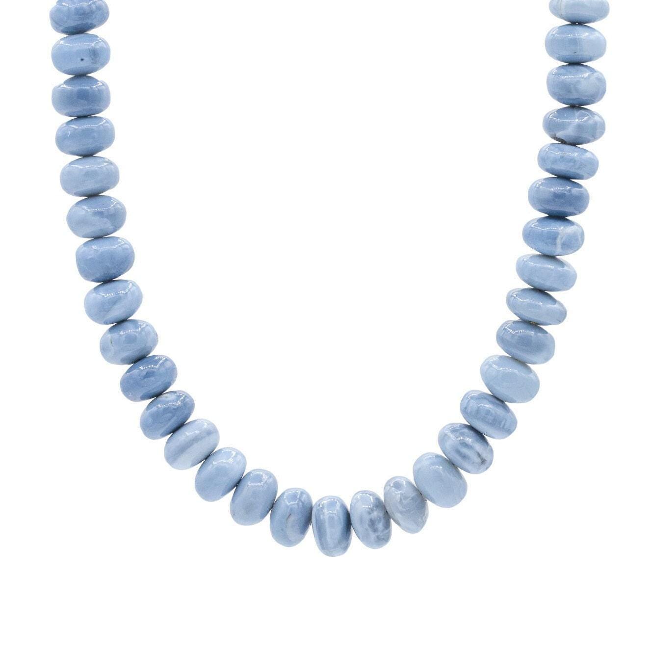 Blaue Opal Halskette | Chunky Blau Perlen [Enep1035] Candy Kette , Statement Glatte Halskette von EarthlyAbundanceGems