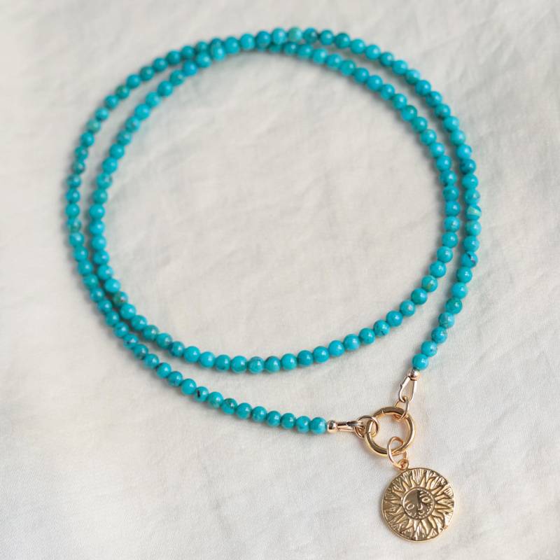 Kingman Türkis Karabiner Halskette | Echter Natürlicher Blauer [Entp1052] Echte Halsband von EarthlyAbundanceGems