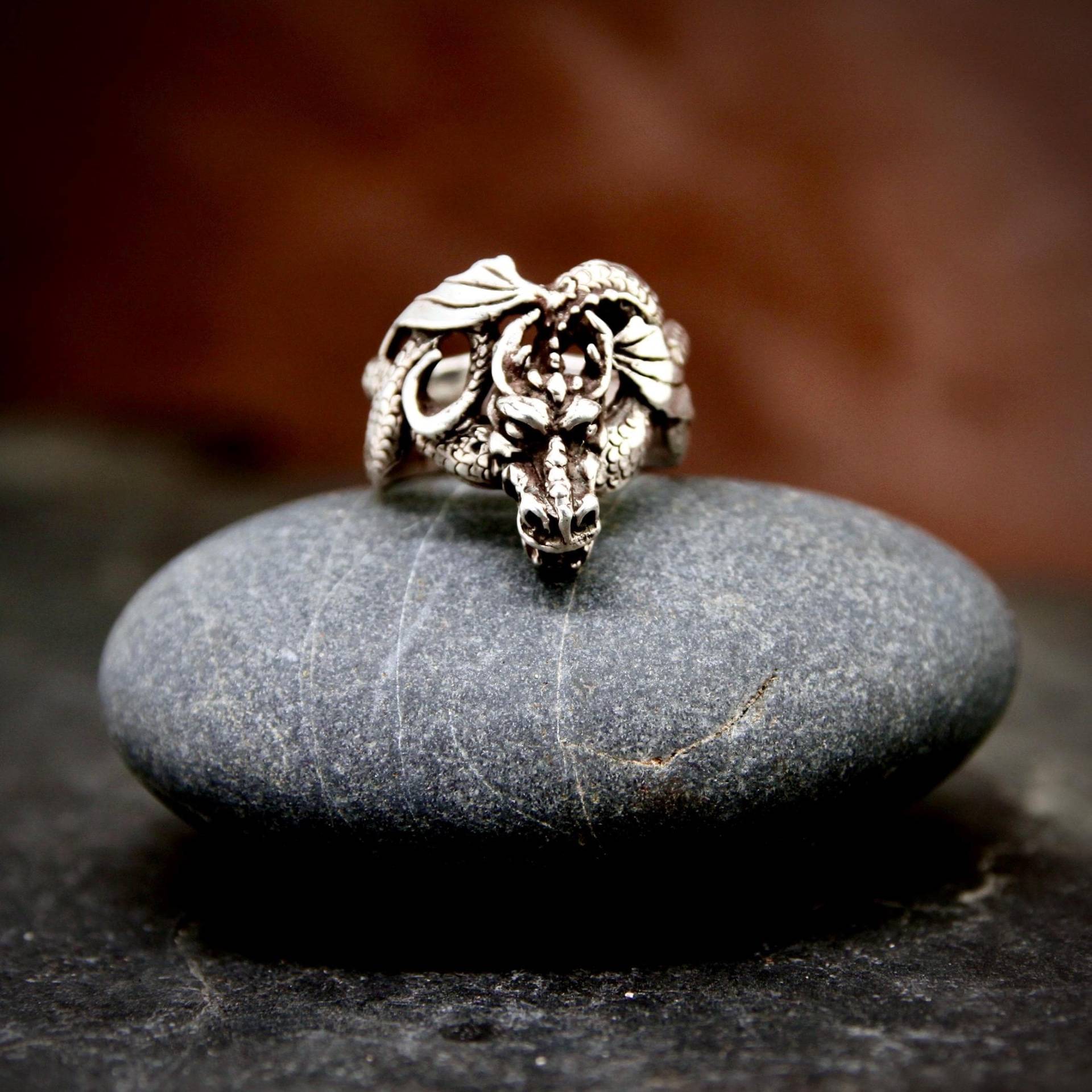 Drachen Ring in Sterling Silber Drachen Ring in Sterling Silber von EarthlyCreature