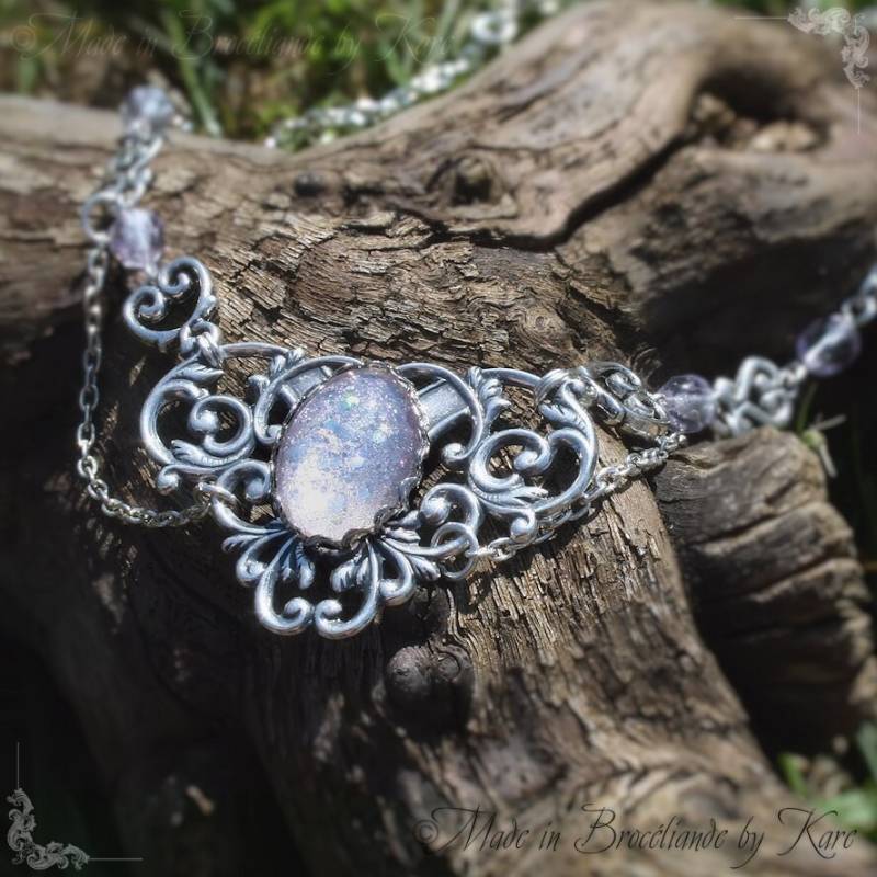 Elven Necklace "Elyra" Light Glittering Purple Elven Necklace "Elyra" Light Glittering Purple von EarthlyMoonCrafts