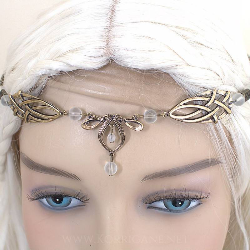 Érin Celtic Circlet Medieval Faery Tiara Bronze Frosted White Érin Celtic Circlet Medieval Faery Tiara Bronze Frosted White von EarthlyMoonCrafts