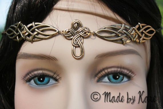 Maedieval Faery Tiara Necklace Circlet Celtic Bronze Maedieval Faery Tiara Necklace Circlet Celtic Bronze von EarthlyMoonCrafts