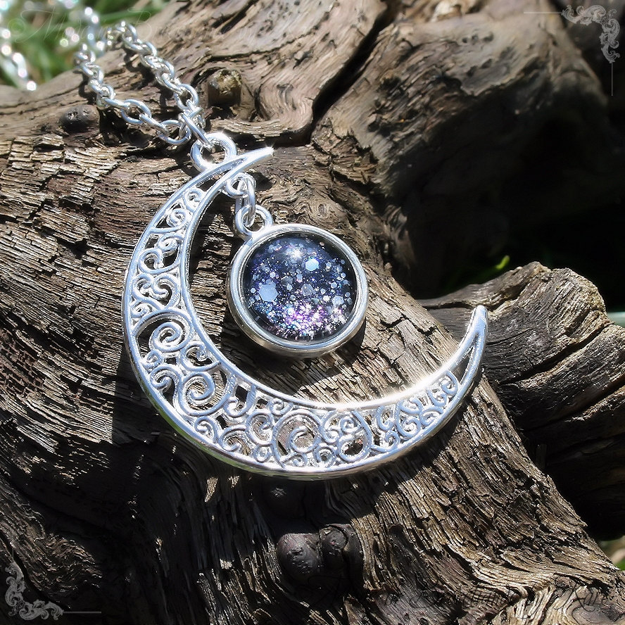 Necklace "The Night" Celtic Moonlight Black Night Starry Sky Necklace "The Night" Celtic Moonlight Black Night Starry Sky von EarthlyMoonCrafts