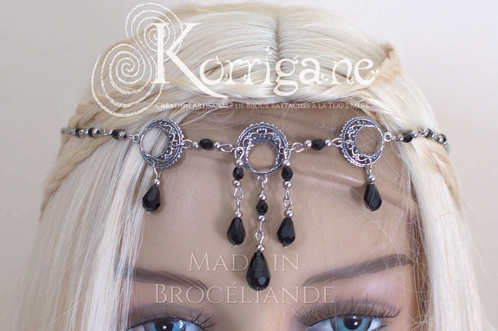 Triple Goddess Circlet "Hecate" - Moon Labradorite Mother Wicca Pagan Tiara Diadem Triple Goddess Circlet "Hecate" - Moon Labradorite Mother Wicca Pagan Tiara Diadem von EarthlyMoonCrafts