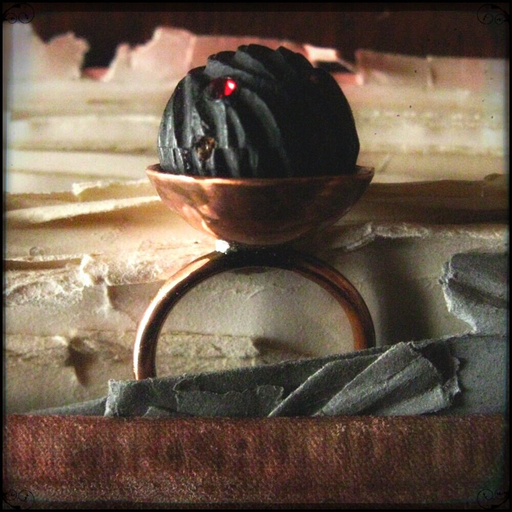 Der Neunte Planet Ring Upcycled Vintage Handwerker Kupfer von EarthsAzores