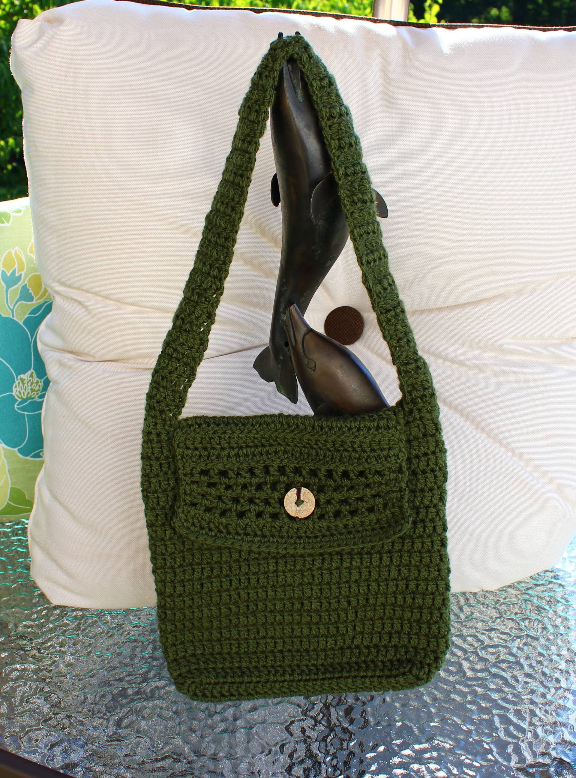 Häkeln Olivgrün Tote Häkeln Olivgrün Tote von EarthsTonesDesign