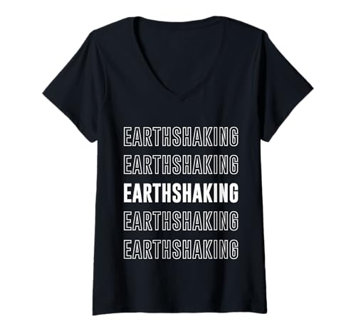 Damen Erderschütternd T-Shirt mit V-Ausschnitt Damen Erderschütternd T-Shirt mit V-Ausschnitt von Earthshaking Apparel