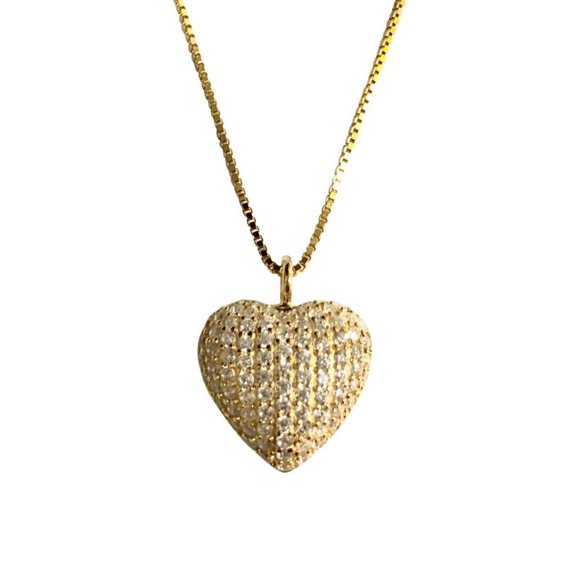 Gold Kristall Herz Anhänger von EarthtoHeavenCo