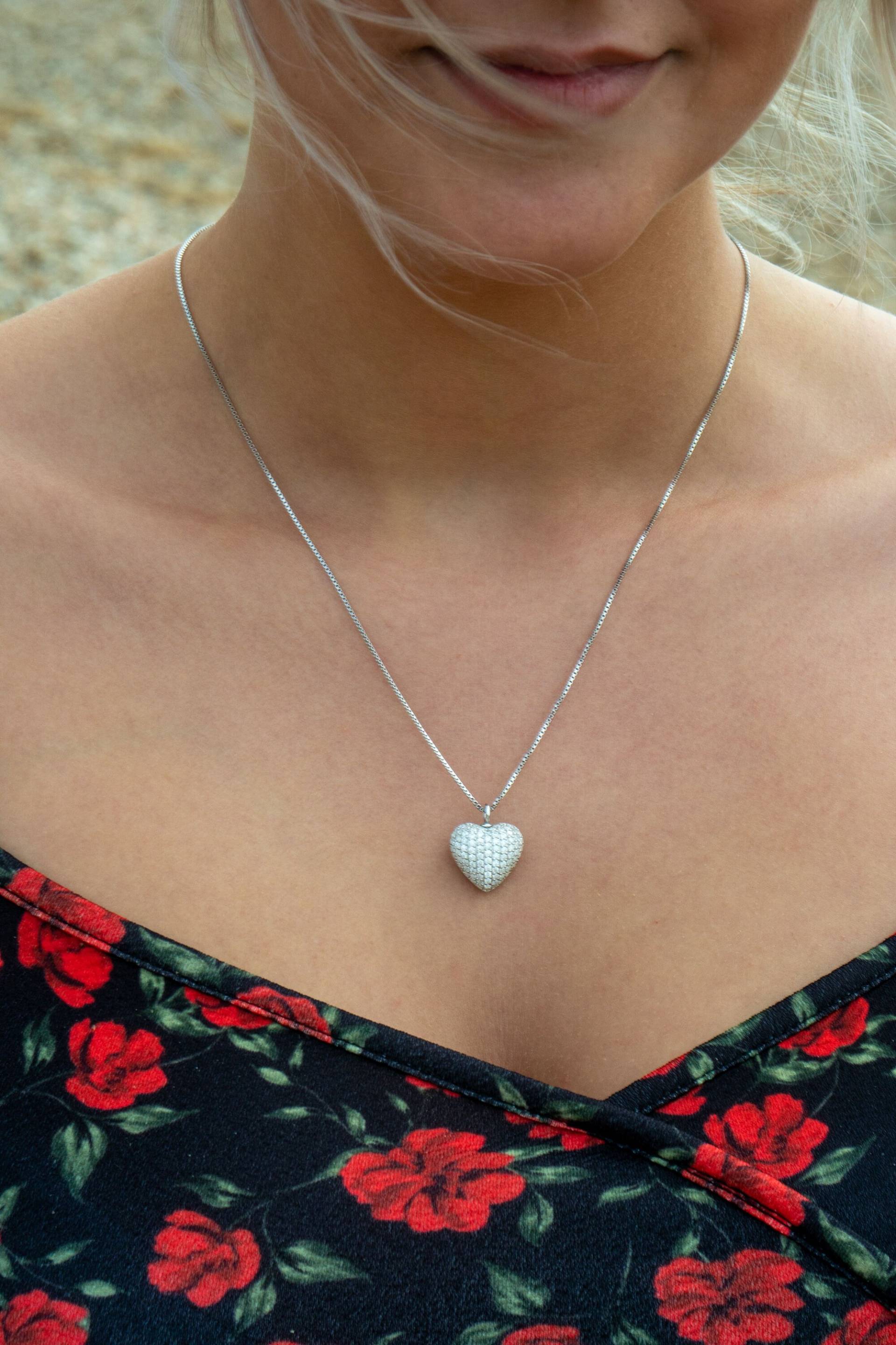 Silber Herz Cremianer Anhänger Mit Kristallen Silber Herz Cremianer Anhänger Mit Kristallen von EarthtoHeavenCo