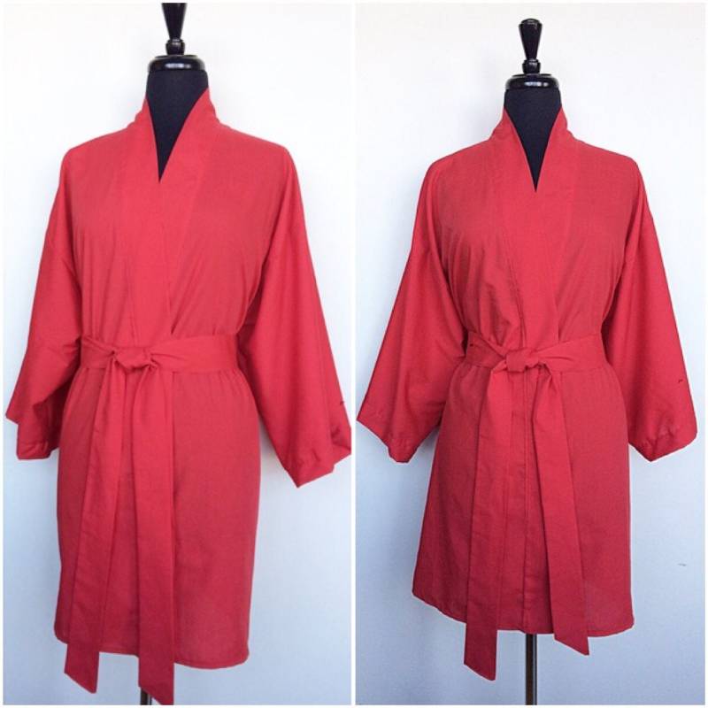 Kimono Aus 100% Baumwolle in Rot Kimono Aus 100% Baumwolle in Rot von EarthyEcoStyle
