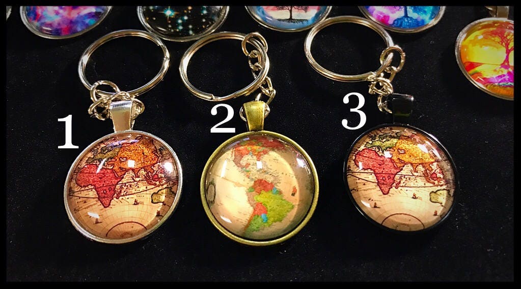 Cabochon Silber Gold Schlüsselanhänger Glas Metall Reisen Zen Namaste Baum Des Lebens Cabochon Silber Gold Schlüsselanhänger Glas Metall Reisen Zen Namaste Baum Des Lebens von EarthyEssenceJewelry