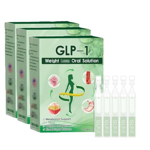 GLP-1 Orale Lösung,Professional GLP-1 Orale Flüssigkeit, Natural Tropfen für Frauen & Männer (3Box/15PCS) von EasPowest