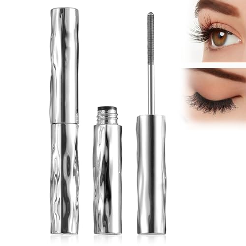 Steel Pipe Eyelash Primer, Steel Tube Eyelash Primer, Steel Tube Mascara Eyelash Primer, Natural Non-Smudged Threaded Mascara, Waterproof & Sweat-Resistant Long-Lasting Curling Mascara (2 Pcs) von EasPowest