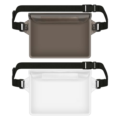 Easecos 2 Stück wasserdichte Hüfttasche für den Strand, wasserdichte lustige Packtasche mit verstellbarem Hüftgurt zum Halten von Handy, Reisepass, Geldbörse zum Schwimmen, Segeln, Laufen von Easecos