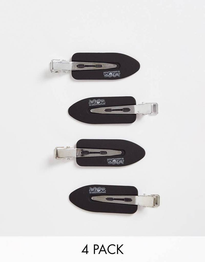 Easilocks - 4er-Pack glatte Styling-Haarclips in Schwarz-Keine Farbe von Easilocks