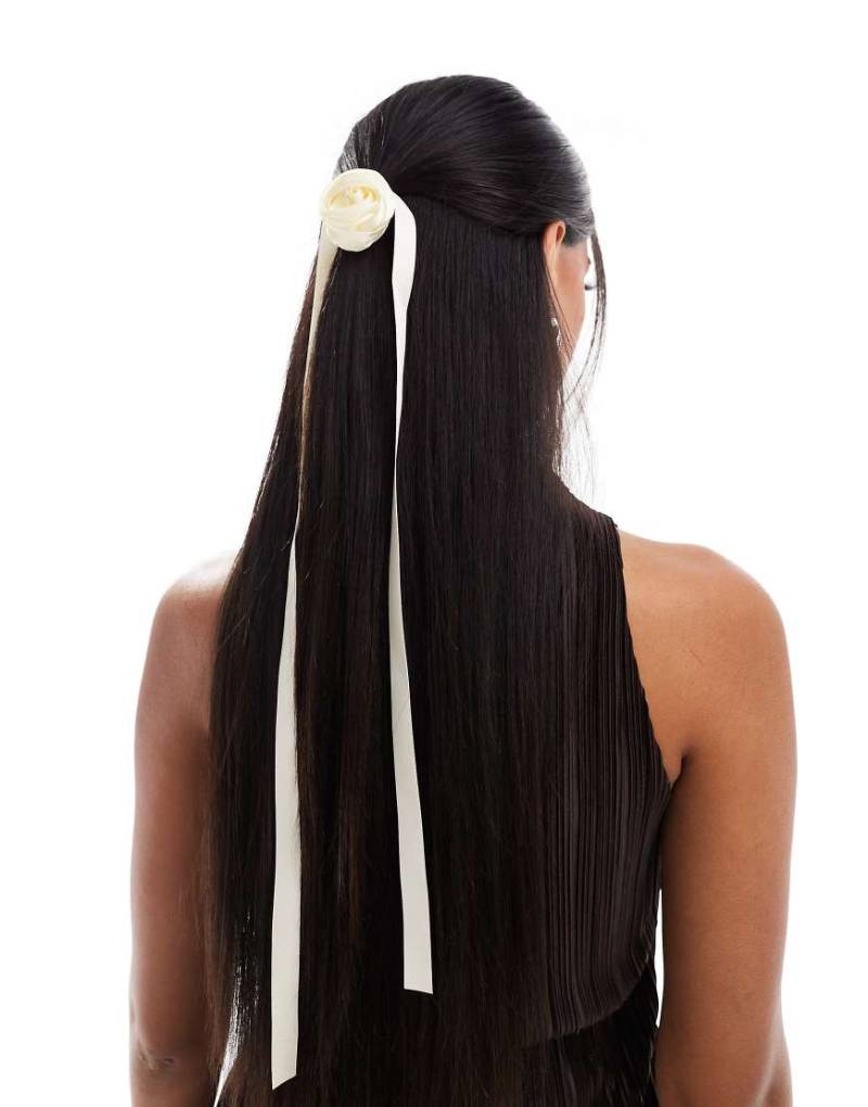 Easilocks X ASOS - Exklusiv - Haarband in Cremeweiß mit Blumendetail von Easilocks