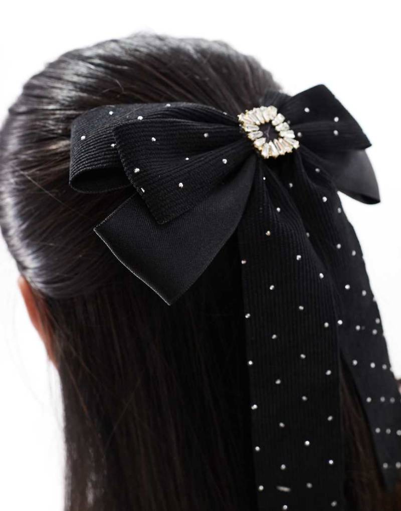 Easilocks x ASOS Exklusiv - Haarschleife in Schwarz mit Strasssteinen von Easilocks