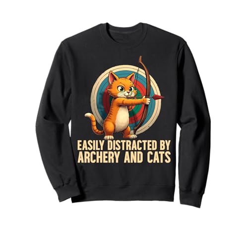 Leicht abgelenkt durch Bogenschießen und Katzenliebhaber, Frauen und Kinder Sweatshirt Leicht abgelenkt durch Bogenschießen und Katzenliebhaber, Frauen und Kinder Sweatshirt von Easily Distracted By Archery And Cats For Kids