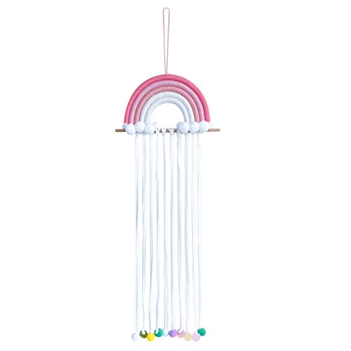 Regenbogen-Quasten, Haarschleifen, Halter, hängende Baby-Haar-Accessoires, Aufbewahrung, Kopfband-Halter, Haarspangen, Organizer, Regenbogen-Haarnadeln, Aufhänger, Wandbehang, Regenbogen-Dekoration von Easnea