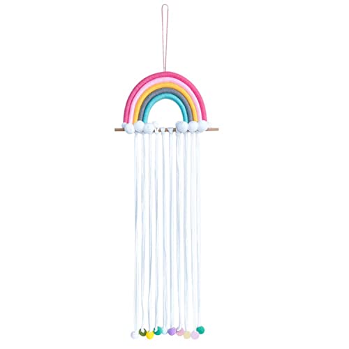 Regenbogen-Quasten, Haarschleifen, Halter, hängende Baby-Haar-Accessoires, Aufbewahrung, Kopfband-Halter, Haarspangen, Organizer, Regenbogen-Haarnadeln, Aufhänger, Wandbehang, Regenbogen-Dekoration von Easnea