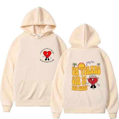 Bad Bunny UN Verano SIN TI Print Kapuzenpullover 2022 Männer Hoodies Hip-Hop Harajuku Fleece Pullover Herren Damen Hoodie Sweatshirt von East-hai-buy