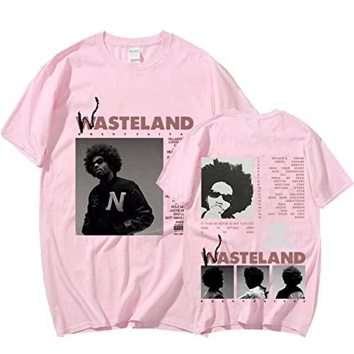 Brent Faiyaz T-Shirt 2022 Music Album Print T-Shirts Übergroßes Hip Hop Streetwear Unisex Kurzarm T-Shirt Pink,S von East-hai-buy