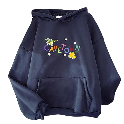 Cavetown Fan Print Hoodie Cartoon Lemon Boy Grafik Sweatshirt Männer Hoody Y2k Frauen Kawaii Fleece Pullover Navy Blue,L von East-hai-buy