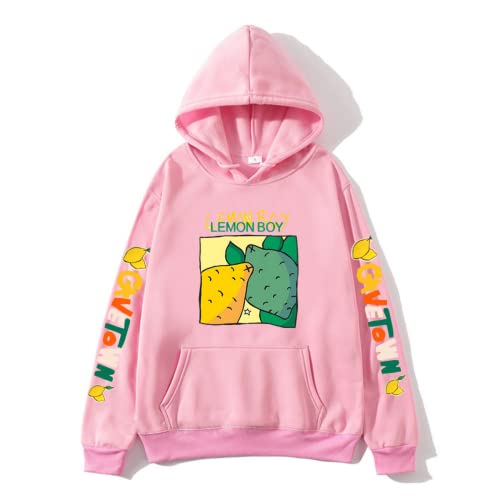 Cavetown Lemon Boy Cartoon Print Hoodies Damen Cartoon Graphic Sweatshirts Fleece Musik Kapuzenpullover Herren Streetwear pink,M von East-hai-buy
