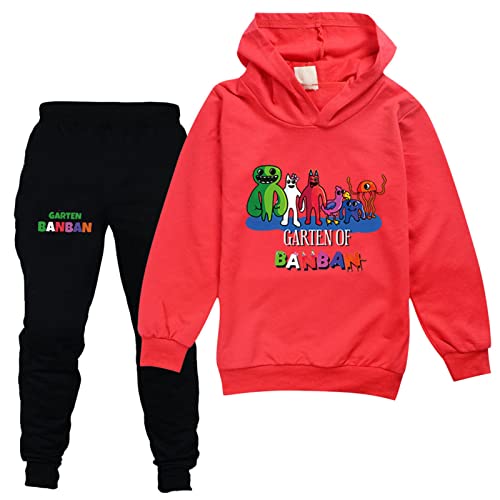 East-hai-buy 2023 Drucken Kinder Trainingsanzüge Set Cartoon Spiel Oberteil mit Kapuze und Unterteil Casual Hoodie und Jogger Hosen für Jungen Mädchen color2,140 von East-hai-buy