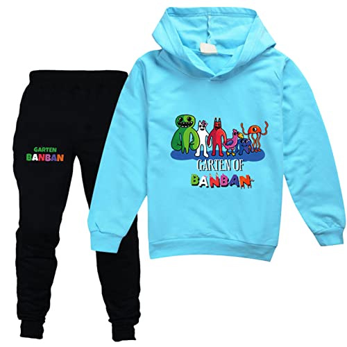 East-hai-buy 2023 Drucken Kinder Trainingsanzüge Set Cartoon Spiel Oberteil mit Kapuze und Unterteil Casual Hoodie und Jogger Hosen für Jungen Mädchen color8,150 von East-hai-buy