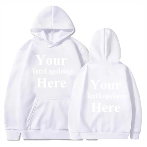 East-hai-buy Benutzerdefinierte Hoodies Entwerfen Sie Ihr Eigenes Foto/Logo/Text Personalisierter Hoodie Damen Herren Paar Sweatshirt DIY Bedruckter Pullover Streetwear color8,XL von East-hai-buy