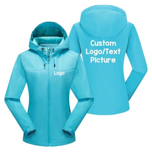 East-hai-buy Benutzerdefinierte Logo Winddichte Jacke Personalisierte Text/Bild Mantel Bergsteigen Damen Mode Wasserdicht Hoodie Outdoor DIY Dünne Sportbekleidung Color3,XL East-hai-buy Benutzerdefinierte Logo Winddichte Jacke Personalisierte Text/Bild Mantel Bergsteigen Damen Mode Wasserdicht Hoodie Outdoor DIY Dünne Sportbekleidung Color3,XL von East-hai-buy