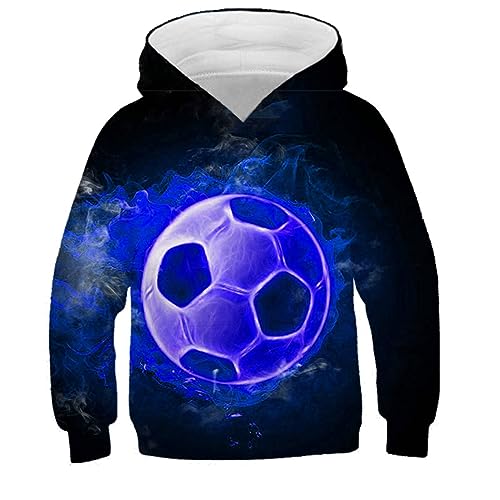 East-hai-buy Hoodies 3D-Druck Fußball Sweatshirts Jungen Mädchen Hoodie Mode Pullover Kinder Langarm Kleidung Mantel Geschenk color20,150 von East-hai-buy