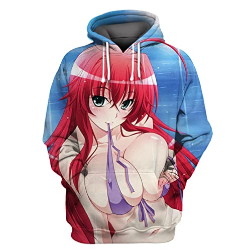 East-hai-buy Kapuzenpullover 3D Gedruckte Hoodies Anime Mädchen Druck Sweatshirts Männer Frauen Lässige Übergroße Hoodies Harajuku Pullover Jacke von East-hai-buy