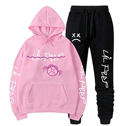 East-hai-buy Männer/Frauen Hoodie Sweatshirt Sets, Winter Warme Fleece Jogginghose Anzüge Hip Hop Pullover Kapuzenoberteile von East-hai-buy