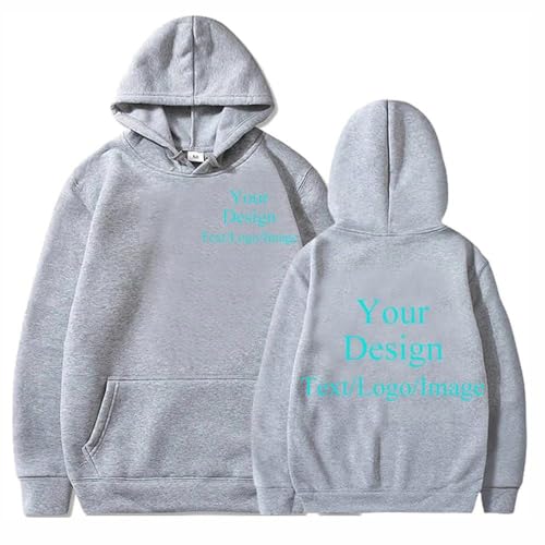 East-hai-buy Personalisierter Hoodie Benutzerdefinierte Sweatshirts Entwerfen Sie Ihre Eigenen Bilder/Logo Männer Frauen Harajuku Pullover Streetwear Familien Paar Geschenk color3,L von East-hai-buy