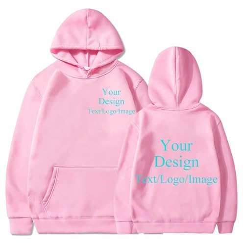 East-hai-buy Personalisierter Hoodie Benutzerdefinierte Sweatshirts Entwerfen Sie Ihre Eigenen Bilder/Logo Männer Frauen Harajuku Pullover Streetwear Familien Paar Geschenk color4,XS von East-hai-buy