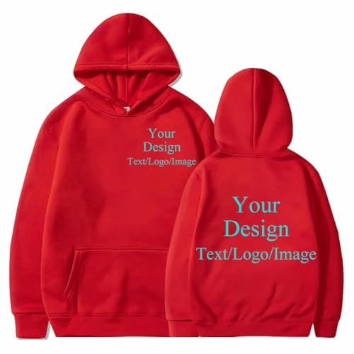East-hai-buy Personalisierter Hoodie Benutzerdefinierte Sweatshirts Entwerfen Sie Ihre Eigenen Bilder/Logo Männer Frauen Harajuku Pullover Streetwear Familien Paar Geschenk color5,XXL von East-hai-buy