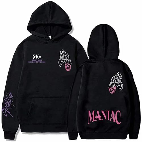 East-hai-buy Stray Kids M-aniac Kapuzenpullover SKZ World Tour 2022 Hoodie Sweatshirts Kpop Pullover Top für Männer Frauen von East-hai-buy