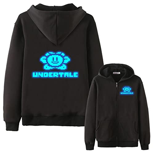 East-hai-buy Undertale Leuchtend Anime Hoodie Männer Frauen Kapuzenpulli Casual Undertale Toriel-Sans Reißverschluss Jacke Mantel von East-hai-buy