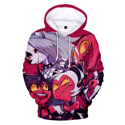 Helluva Boss Hoodie Erwachsene Kinder Kapuzenpullover 3D Langarm Sweatshirt Harajuku Streetwear 2022 Cartoon Anime Helluva Boss Pullover für Frauen Männer Jungen Mädchen von East-hai-buy