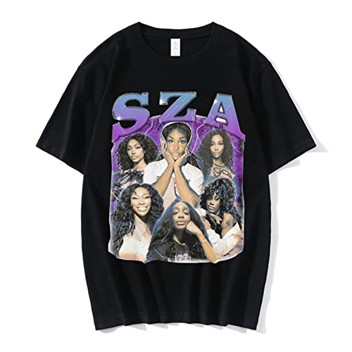 SZA T-Shirt Baumwolle Grafik Shirt Hip Hop Rapper 90er Vintage T-Shirts Männer Frauen Sommerkleidung Übergroße Streetwear 14,XXL von East-hai-buy