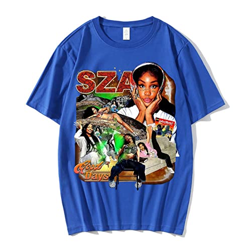 SZA T-Shirt Baumwolle Grafik Shirt Hip Hop Rapper 90er Vintage T-Shirts Männer Frauen Sommerkleidung Übergroße Streetwear 15,L von East-hai-buy