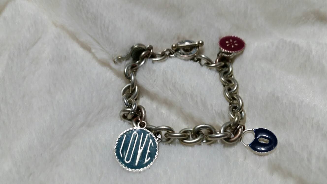 Aeropostale 1987 Silber Getönt Kette Liebe Bettelarmband Modeschmuck Mode Accessoire von EastIdahoCompany